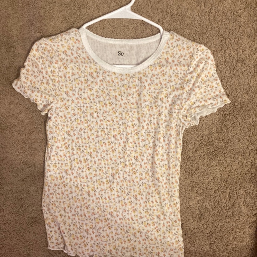 floral So cropped shirt. size S